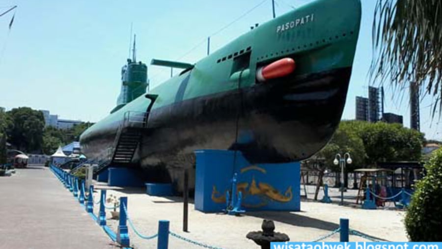 A submarine at display at Monkasel, Surabaya