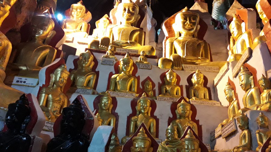 See the Golden Buddhas in the Golden Cave