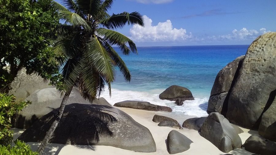 Beach in Mahe Island, Seychelles