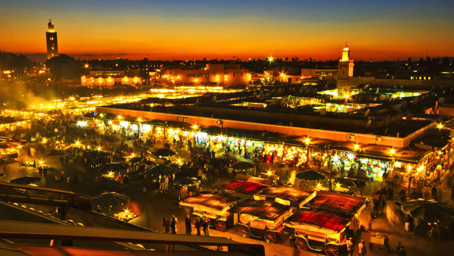 Walk through Jemaa el-Fnaa Market