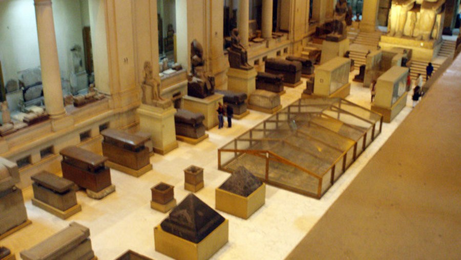 Inside view of the Egyptian Museum