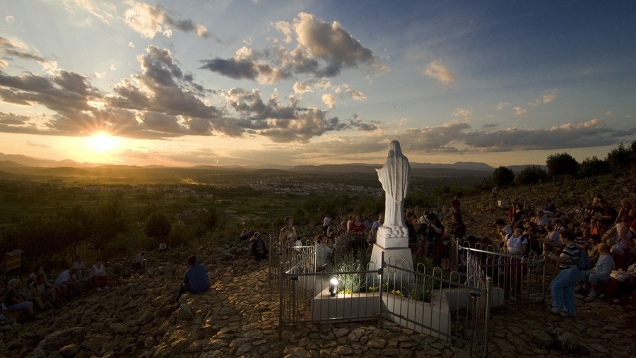 Statue of Our Lady of Medjugorje on the Apparition Hill