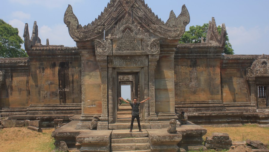 Visit the Preah Vihear Temple with its huge walled gate