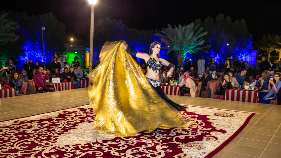 Beautiful belly dance in our camp