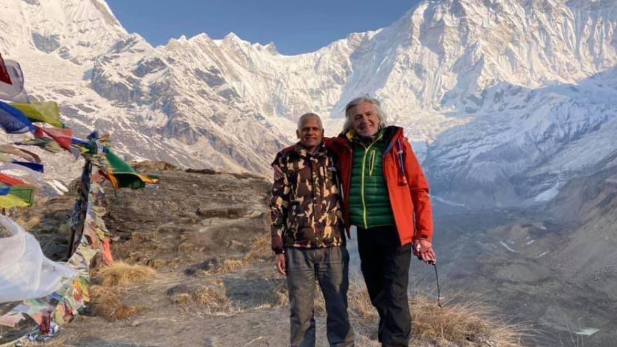 Travellers at Annapurna Base Camp