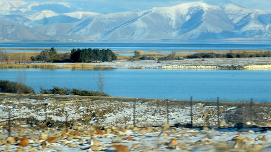 Enjoy the view of Lake Sevan and mountains