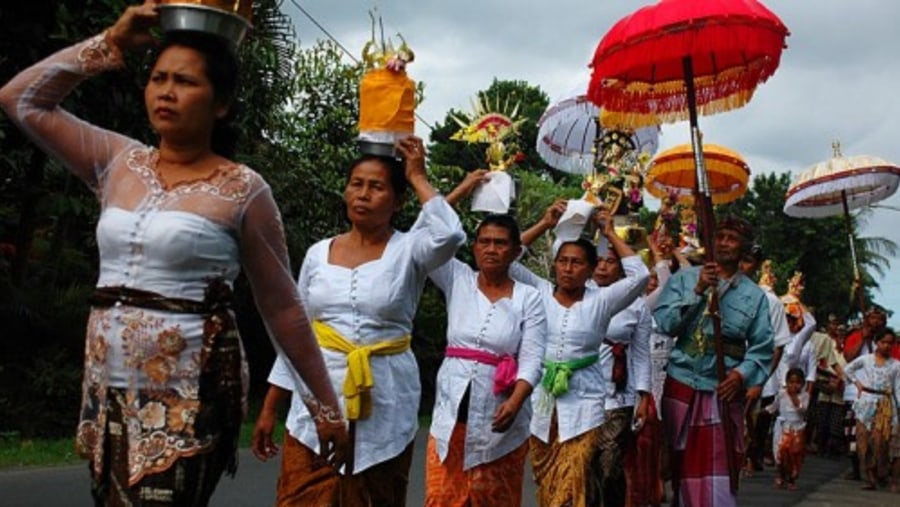 Cultural Procession in Denpasar