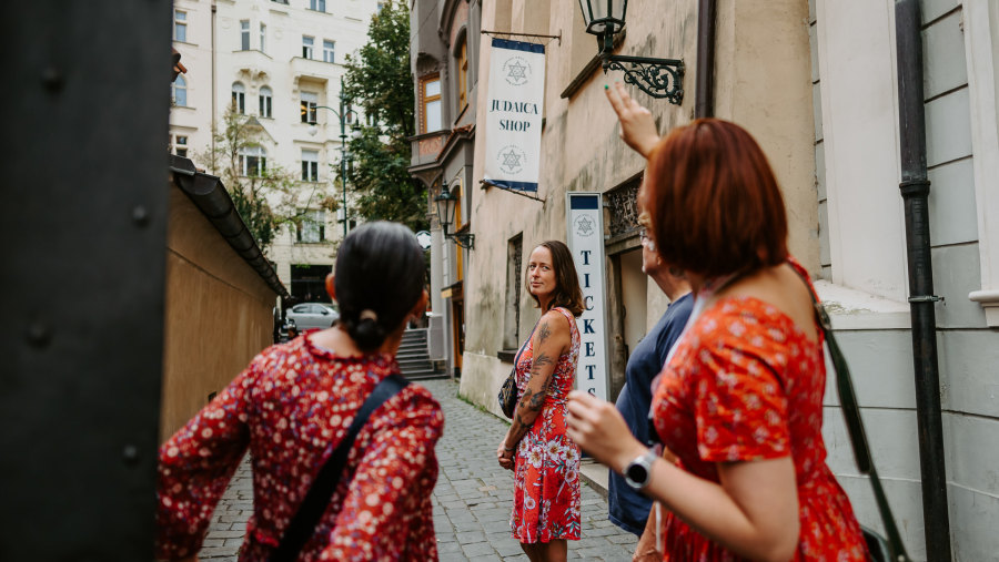 In one of the narrow alleyways of the Jewish Quarter.