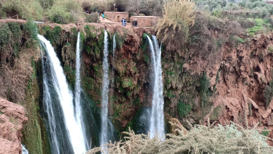 Ouzoud Falls is the collective name for several waterfalls that empty into the El-Abid River's gorge