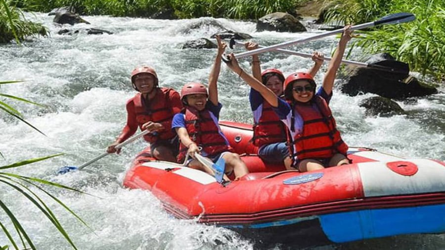 Enjoy white water rafting in Ayung River