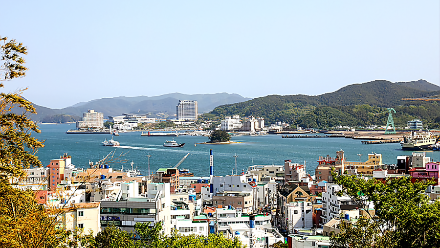 Tongyeong Port from Seopirang Hill