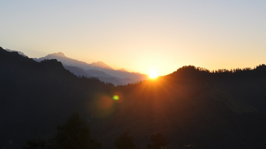 Watch sunrise from Poon Hill