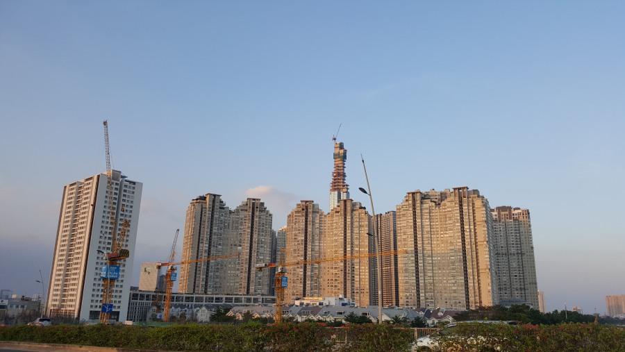 View of the skyscrapers