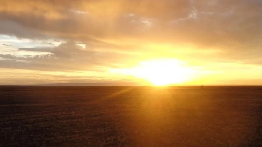 Beautiful sunrise in Mongolia