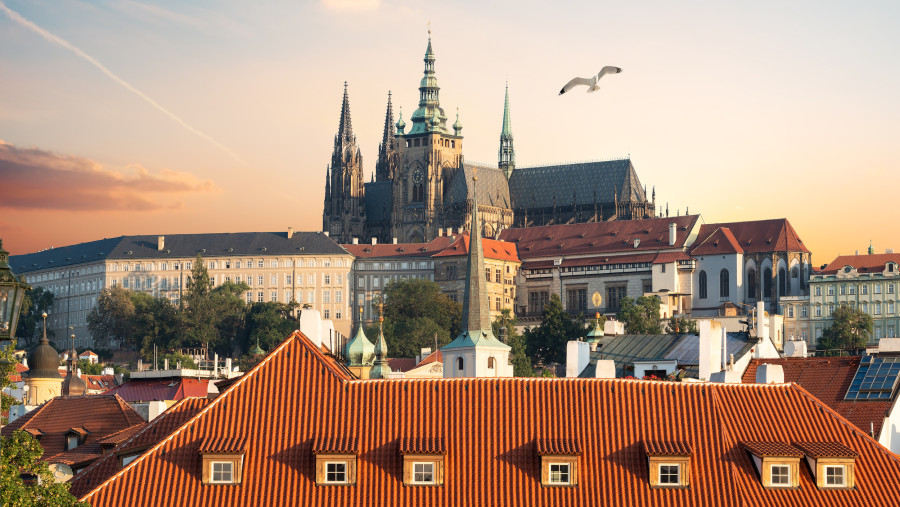 The Majestic Prague Castle with the St. Vitus Cathedral