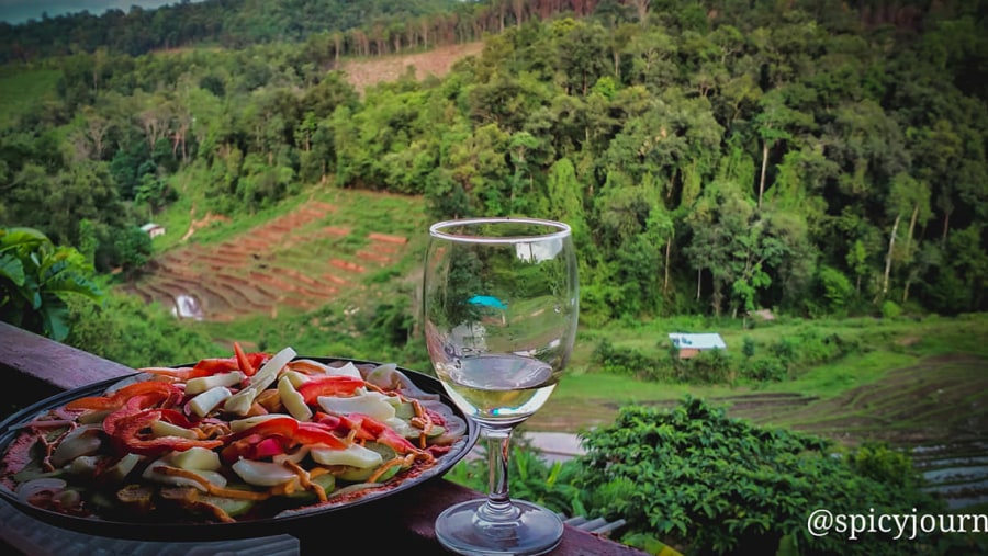 View while having lunch in Mae Wang