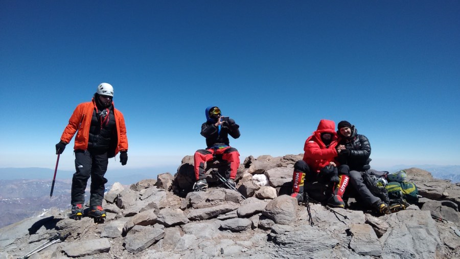 Taking in the view from Aconcagua