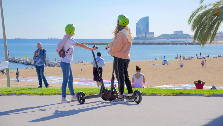 Barcelona on Electric Scooter