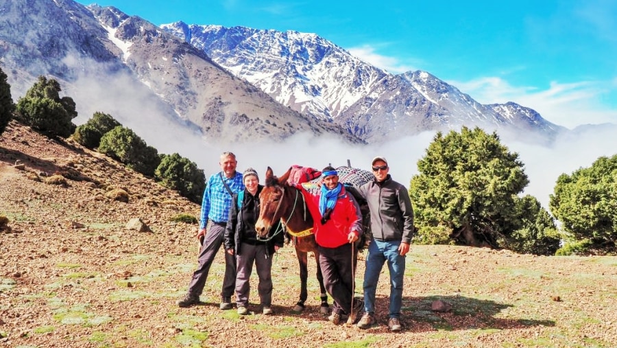 pose with the local guide