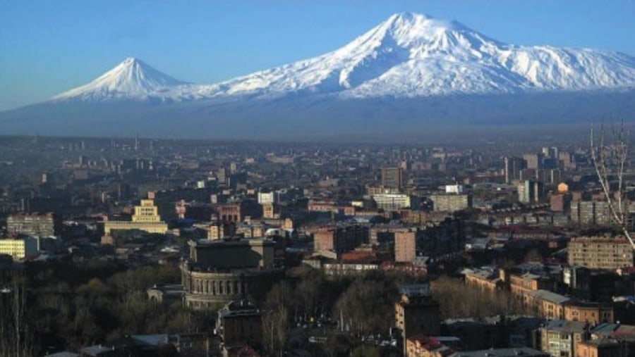 Yerevan skyline with Mount Ararat