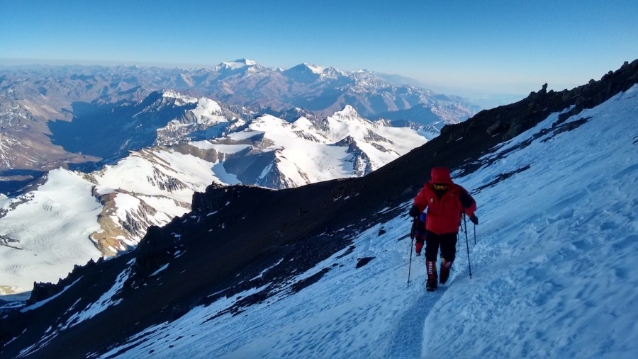 Trekking to Aconcagua summit