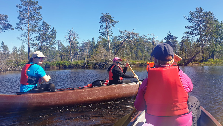 Canoeing in Posio, Finland