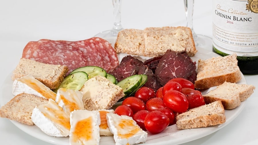 Wine & Cheese Platter In Siena, Italy