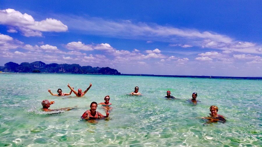 Tourists on Beach