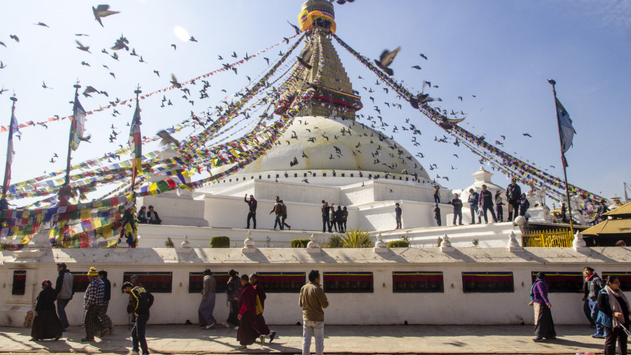 Explore one of the most sacred sites, Boudhnath Stupa
