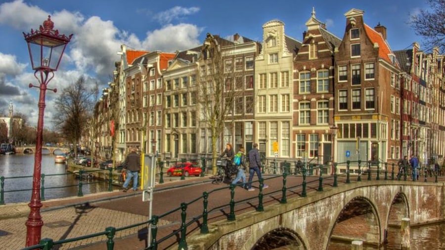 Typical Amsterdam's landscape