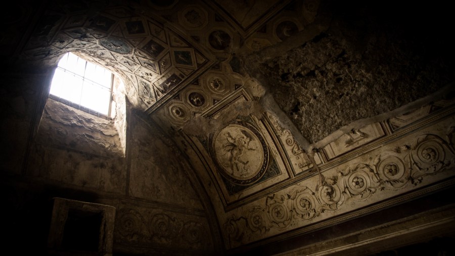 Ancient archaeological site in Pompeii