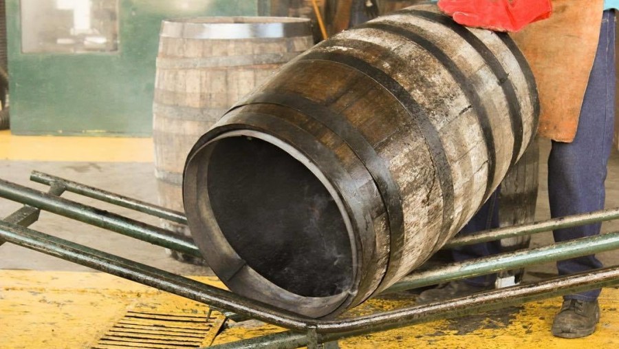 See a Rum barrel in San Pedro de Marcoris Rum Factory