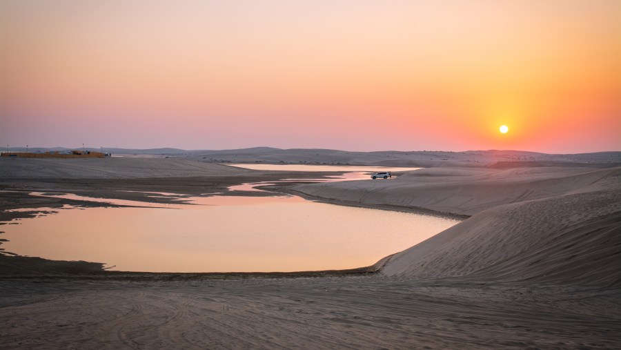Sunset view of the Inland Sea, Qatar