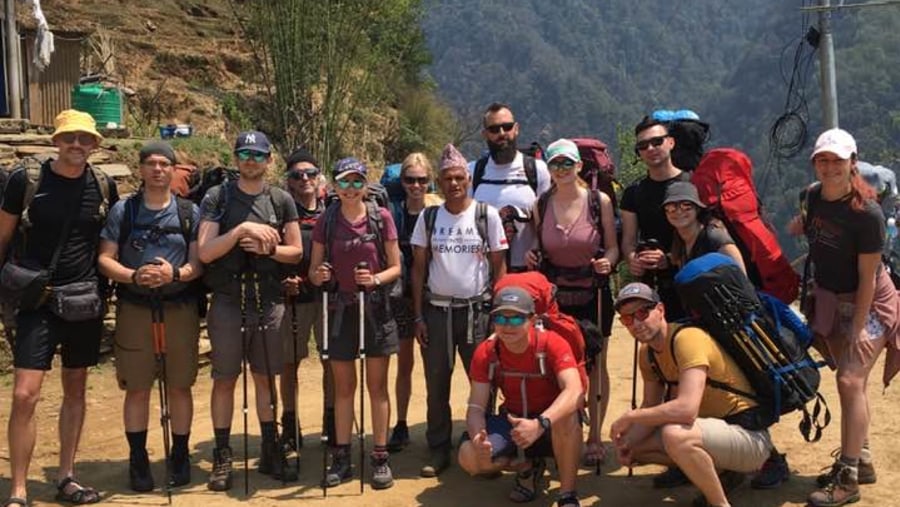 Travelllers at Annapurna