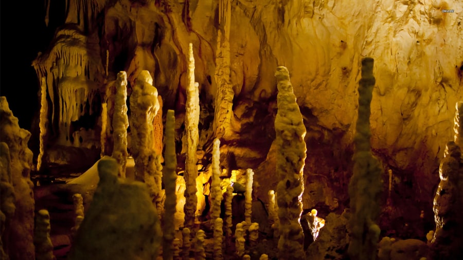 Stalactites and stalagmites