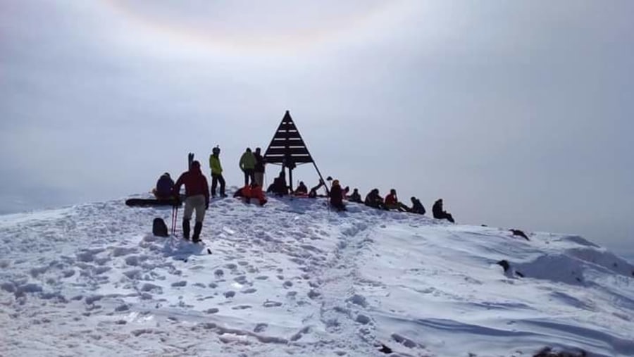 Le sommet toubkal en hiver 4167m