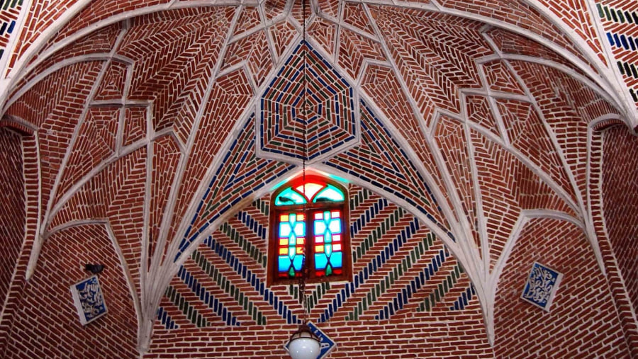 Iranian Architecture designed at the Arches of Bazaar of Tabriz