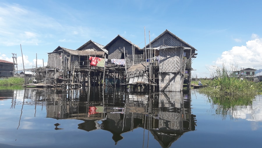 Admire the floating houses