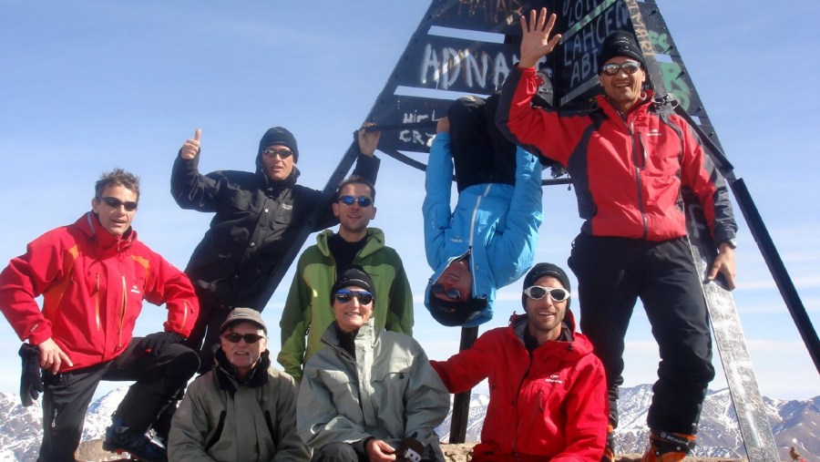 Trekkers at Toubkal Summit