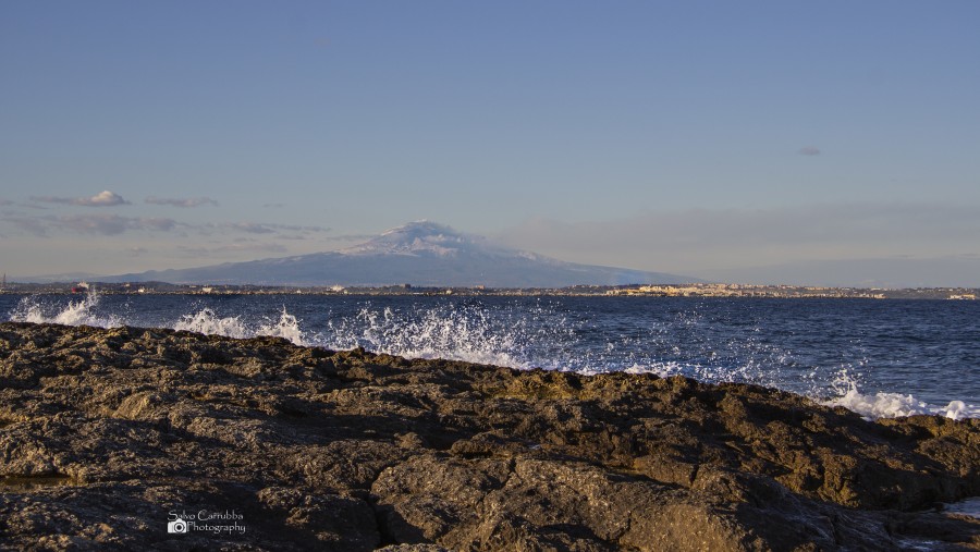 Sea view near Mount Etna