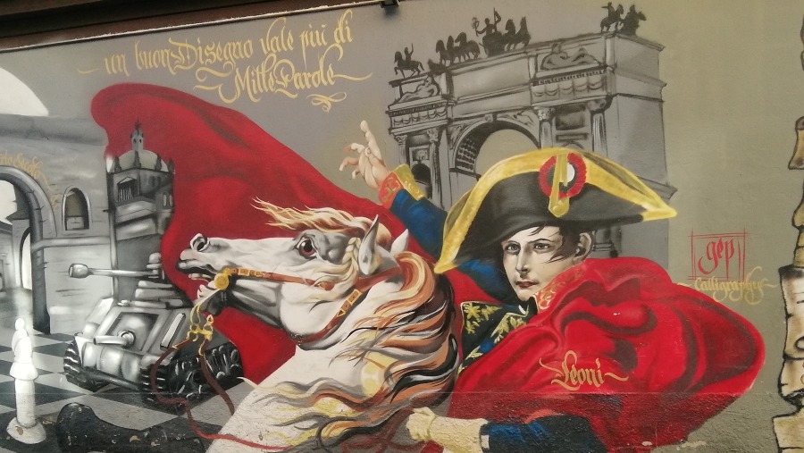 Napoleon mural in Milan