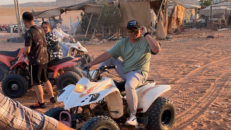 Quad biking in the desert