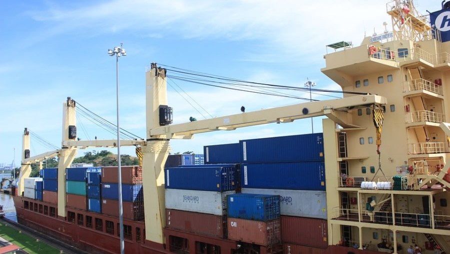 Ship in MIraflores Locks