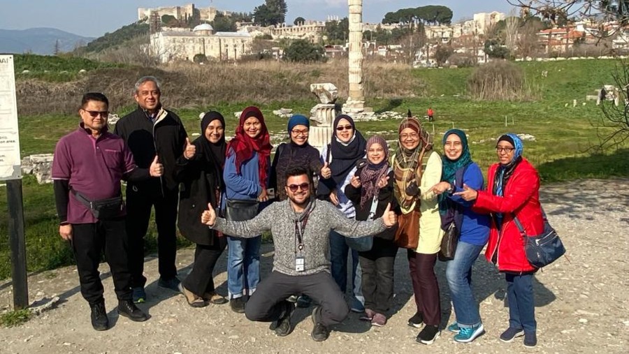 Tourists enjoying the tour