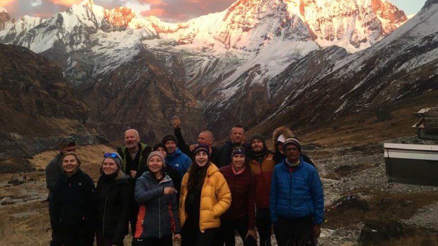 Travellers at Annapurna