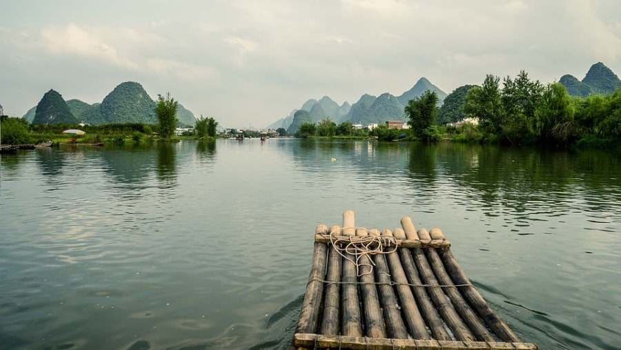 Bamboo rafting