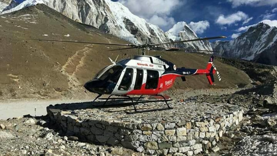 Group helicopter tour