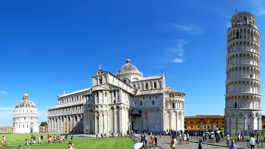 Marvel at the main square of Pisa