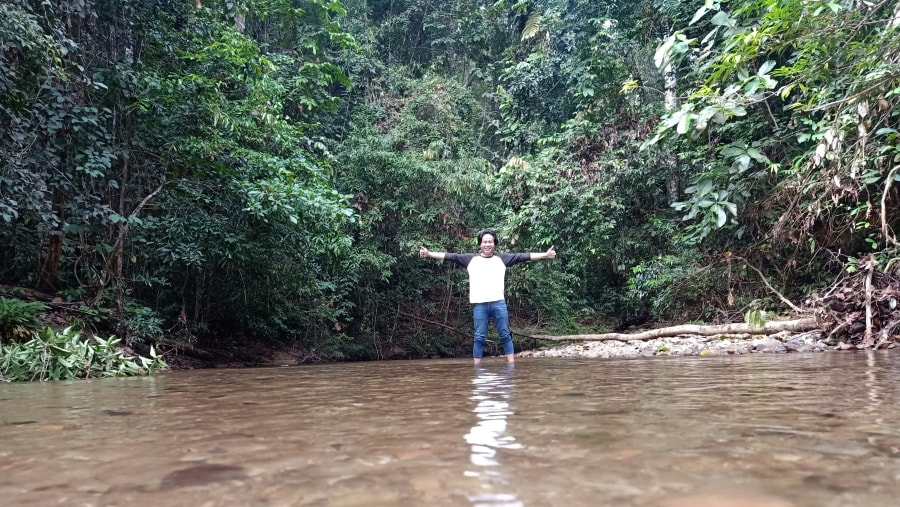 Traveller in the Wehea Forest