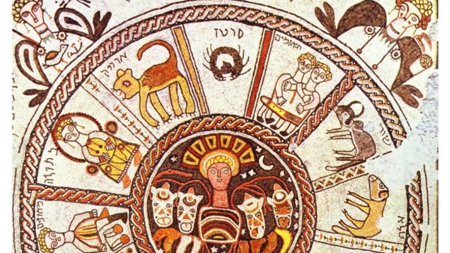 Mosaic Zodiac from Synagogue in Beit Alpha, Jerusalem